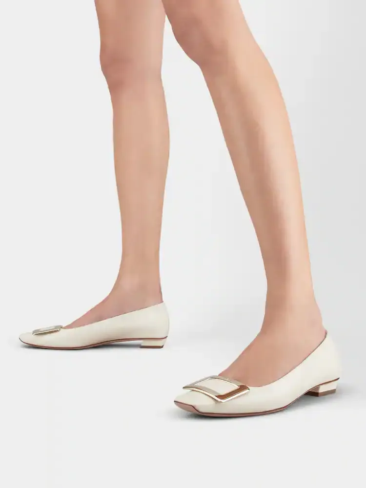 Roger Vivier Belle Buckled Ballerina Flats