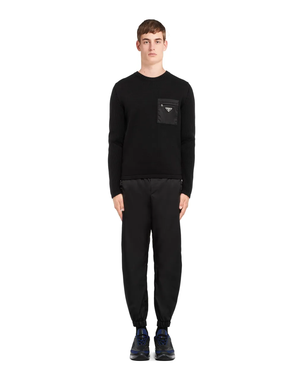 Prada Logo Rib Knitted Jumper