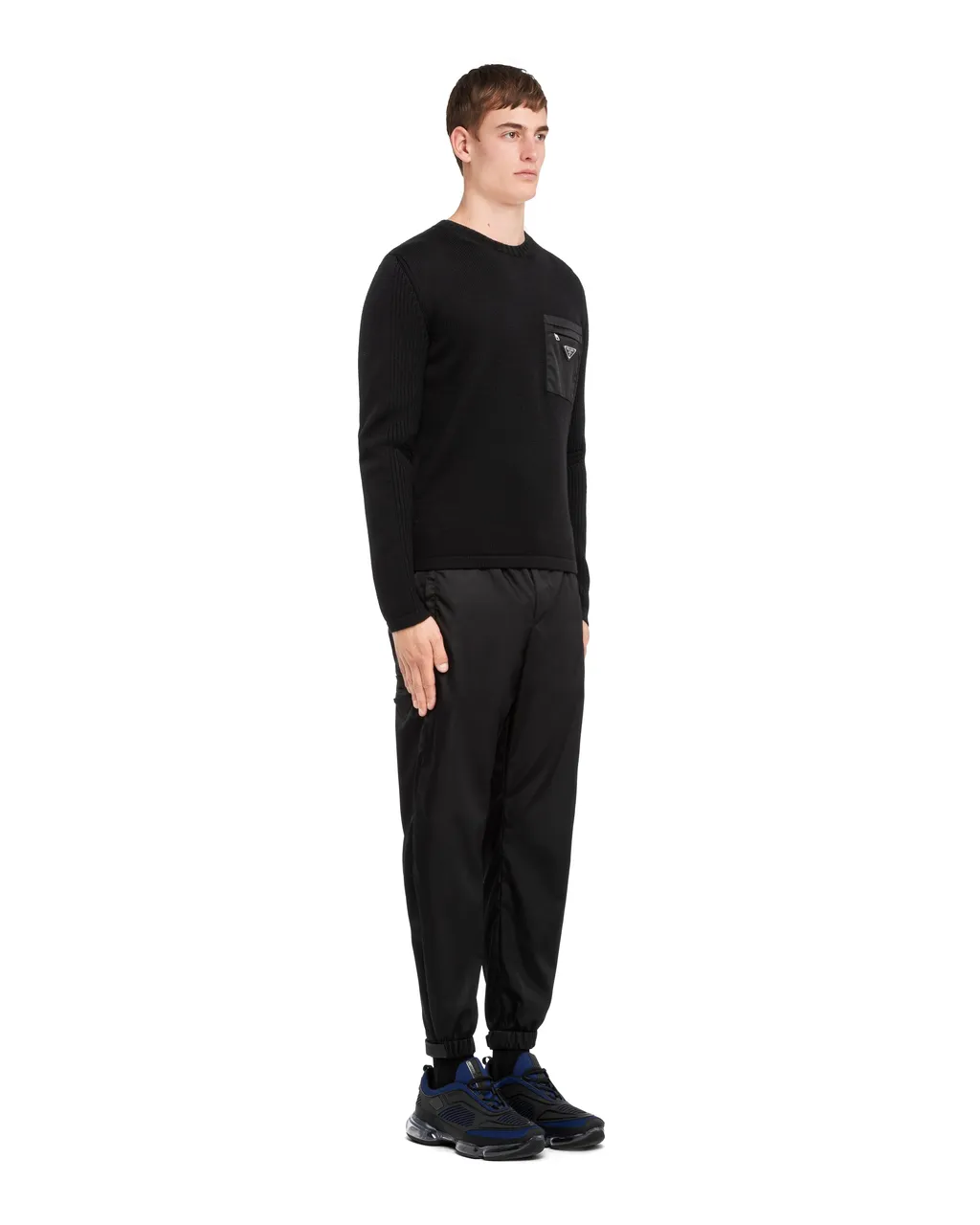 Prada Logo Rib Knitted Jumper