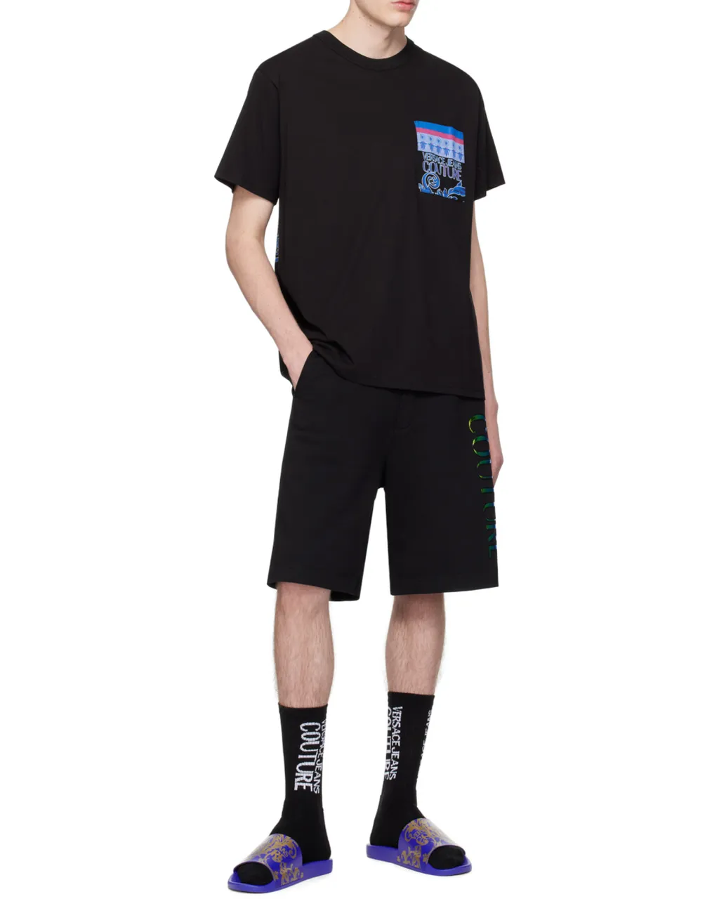 Versace Jeans Couture Logo Printed Crewneck T-Shirt
