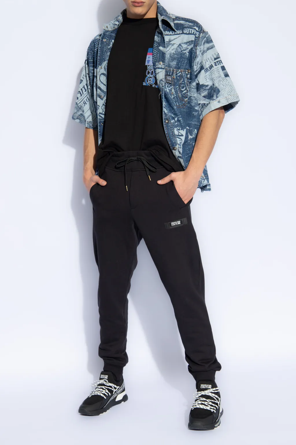 Versace Jeans Couture Logo Printed Crewneck T-Shirt