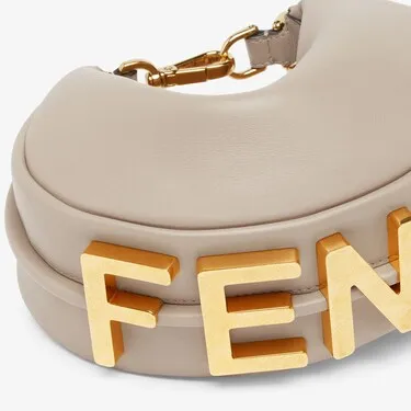 Fendi Logo Plaque Mini Hobo Bag