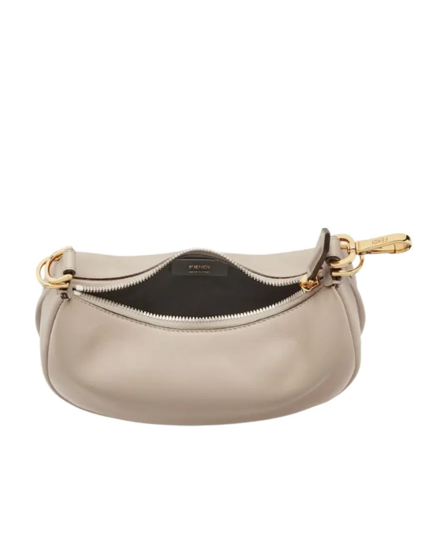 Fendi Logo Plaque Mini Hobo Bag