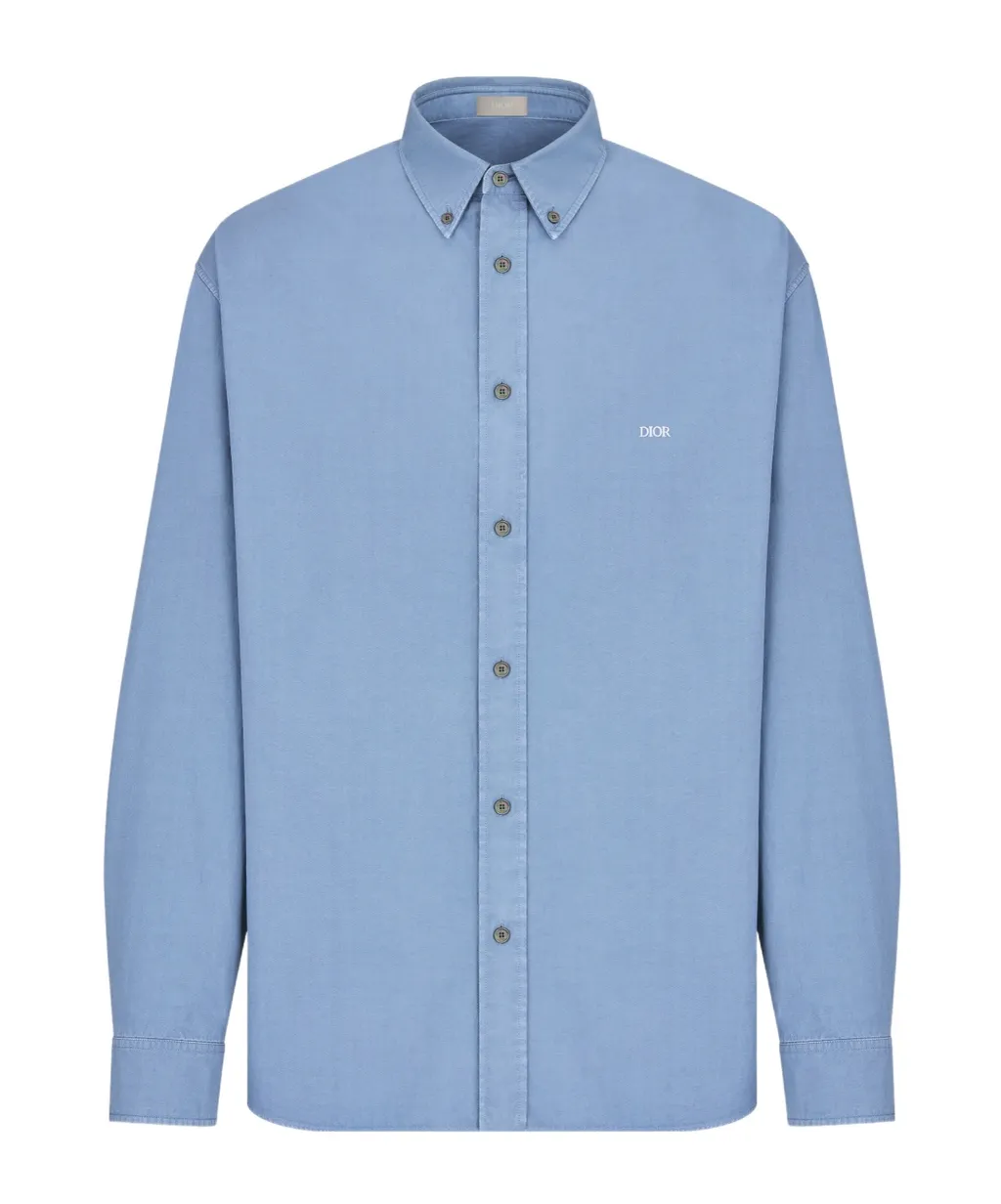 Dior Homme Logo Embroidered Long-Sleeved Shirt