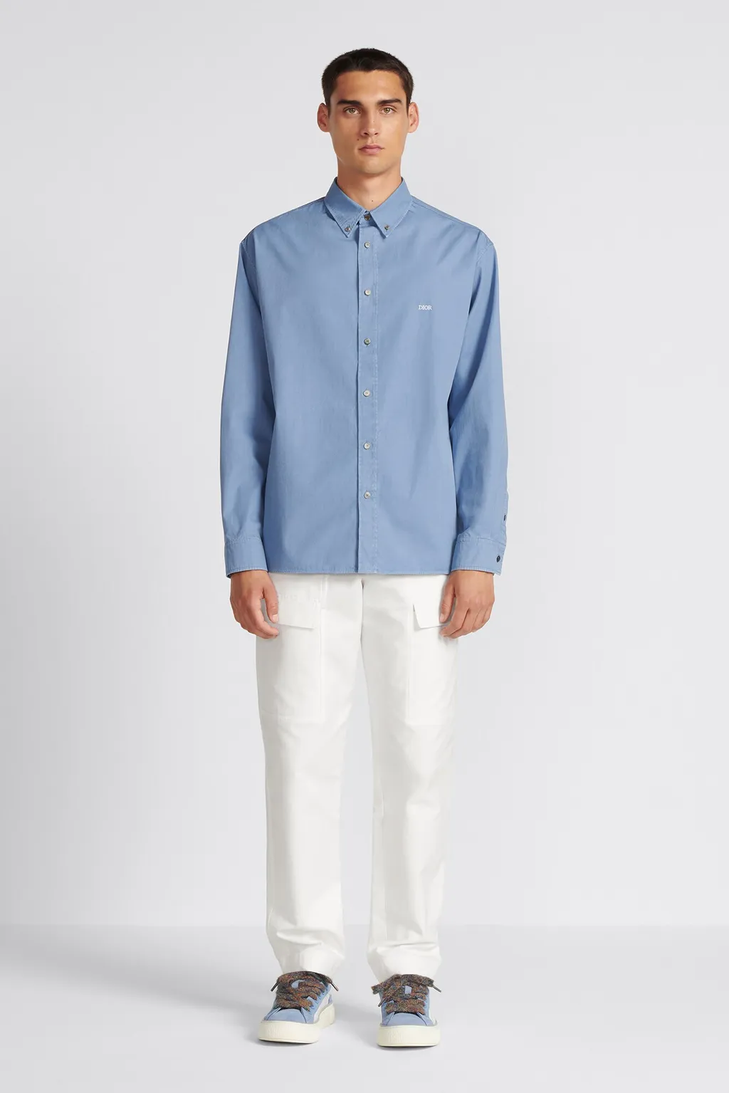 Dior Homme Logo Embroidered Long-Sleeved Shirt