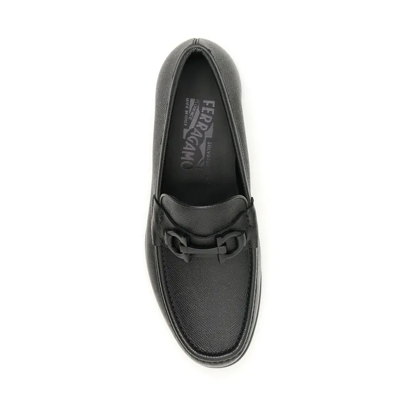 Salvatore Ferragamo Logo Plaque Slip-On Loafers