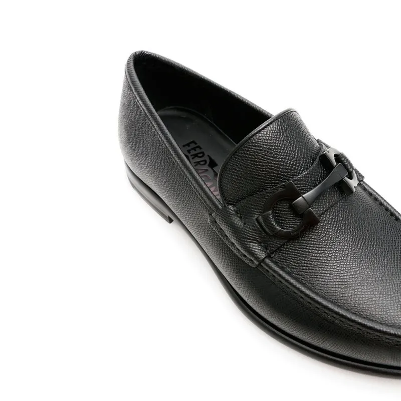 Salvatore Ferragamo Logo Plaque Slip-On Loafers