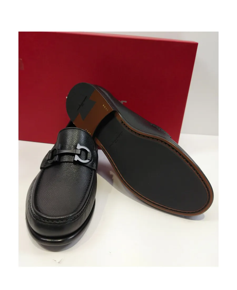 Salvatore Ferragamo Logo Plaque Slip-On Loafers