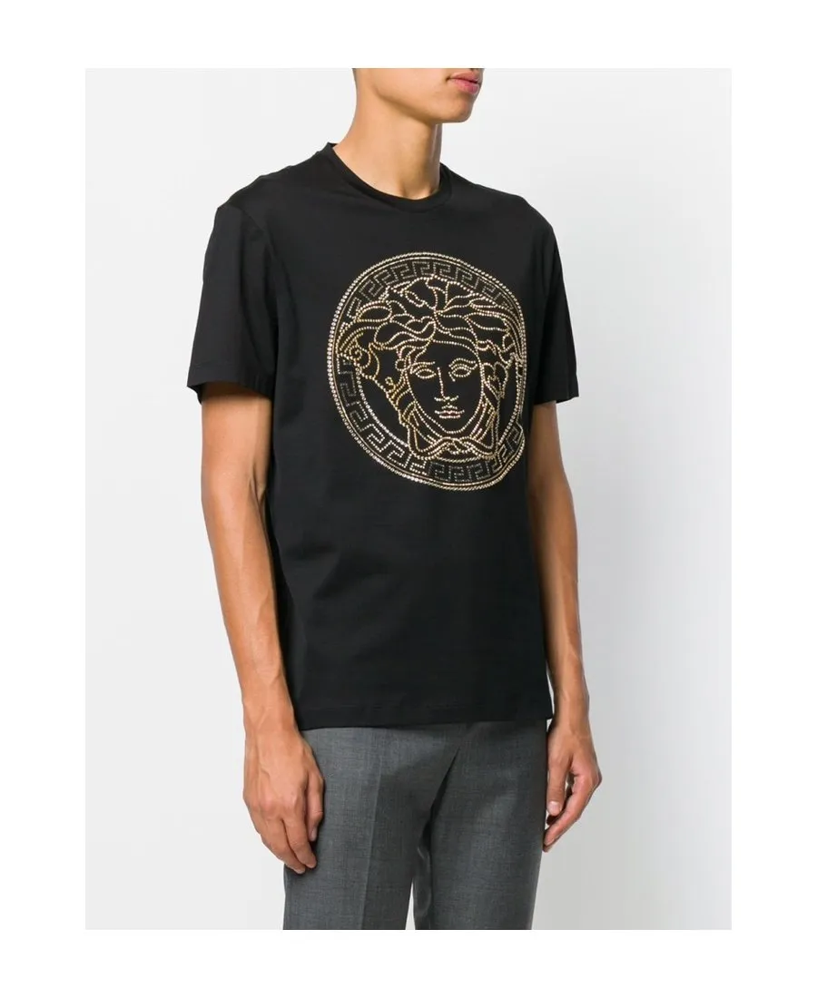 Versace Logo-Embellished Crewneck T-Shirt