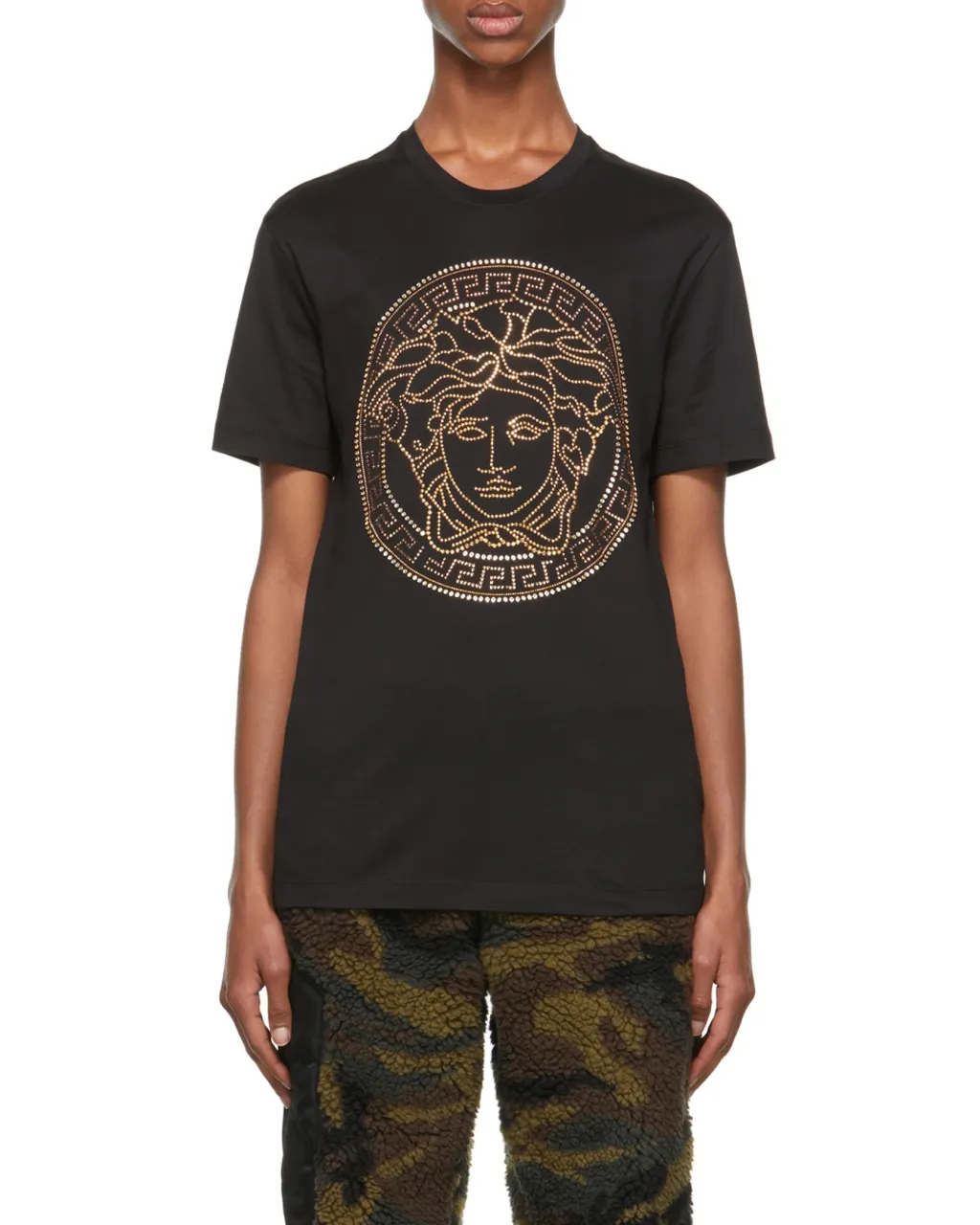 Versace Logo-Embellished Crewneck T-Shirt