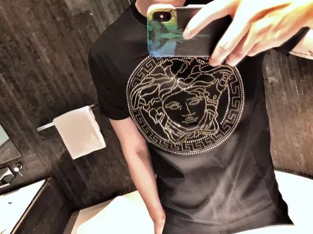 Versace Logo-Embellished Crewneck T-Shirt