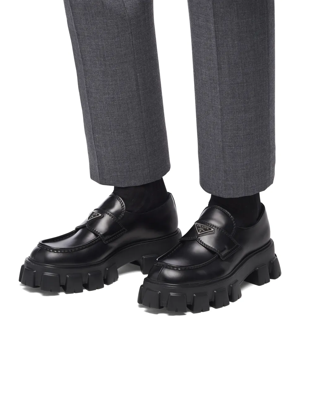 Monolith Brushed Leather Loafers