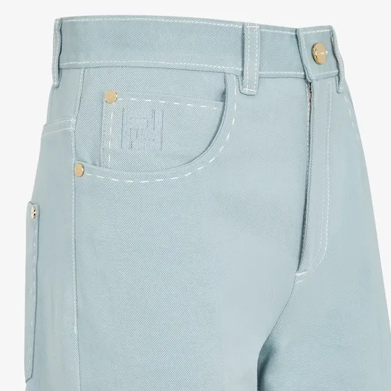 Fendi Ff Logo Embroidered Straight-Leg Jeans