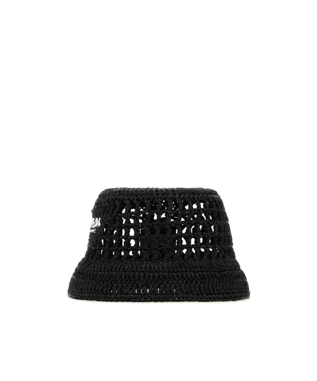 Prada Logo Detailed Interwoven Bucket Hat