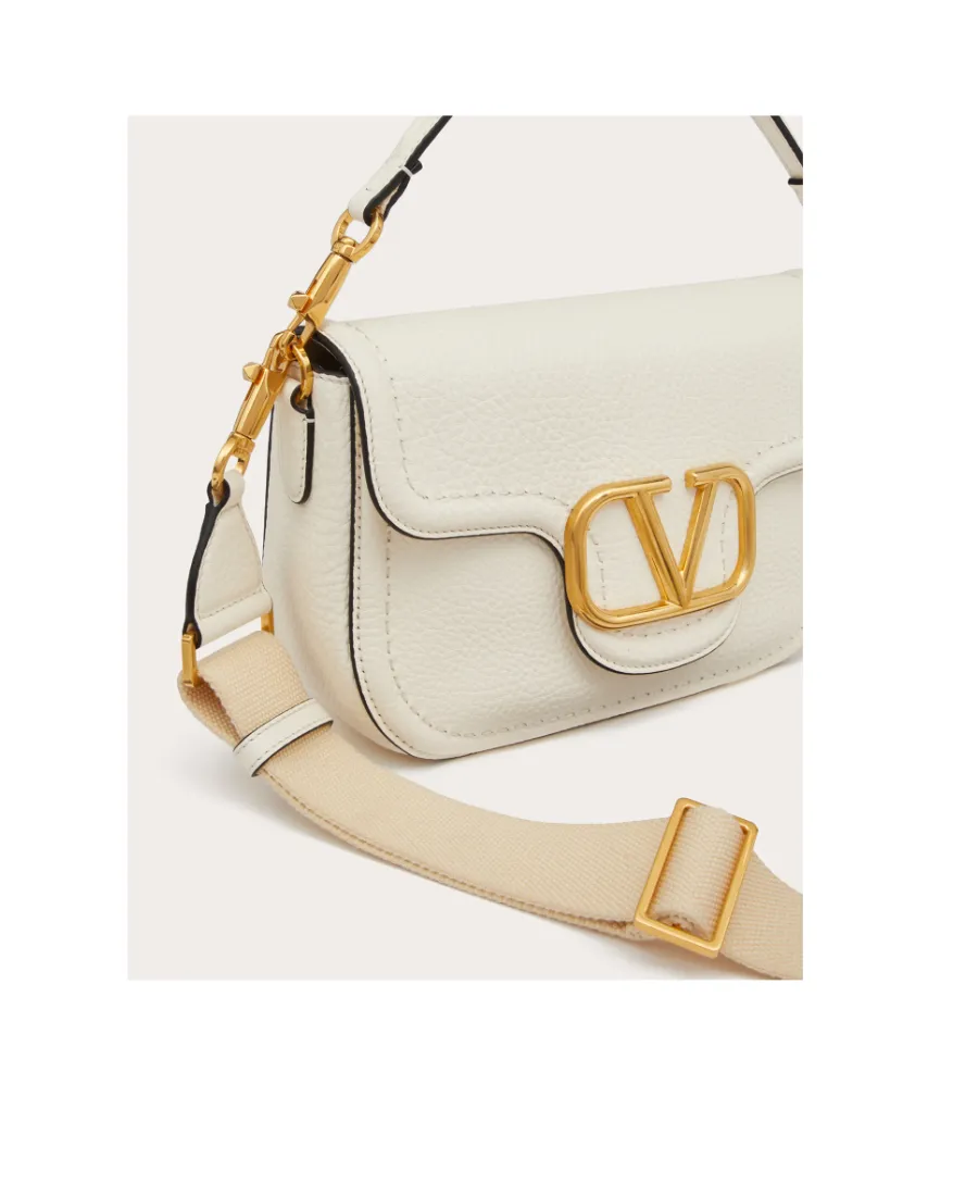 Valentino Alltime Logo Plaque Foldover Top Crossbody Bag