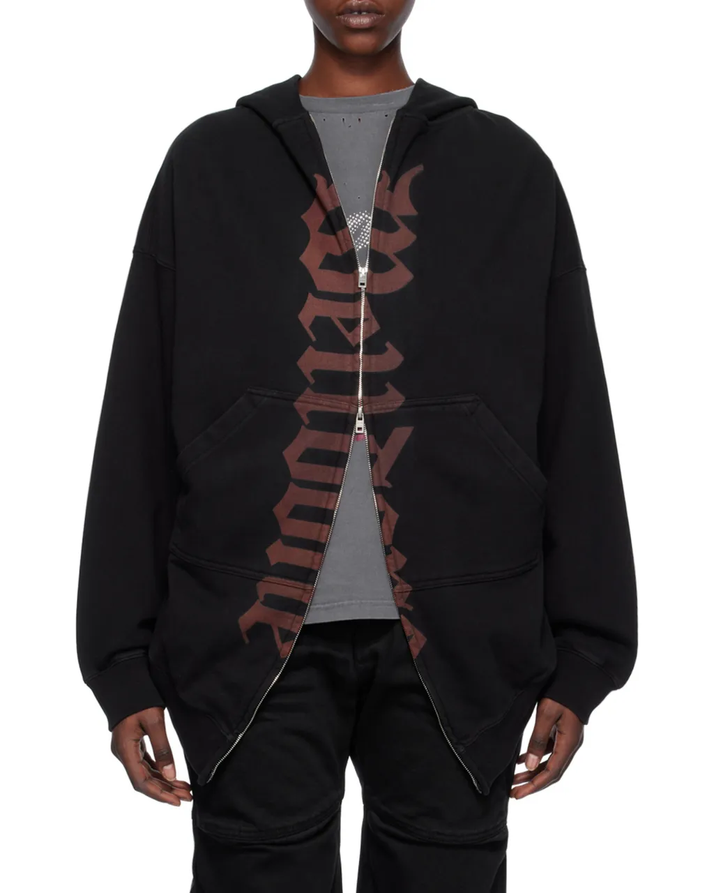 Logo-Print Zipped Hoodie