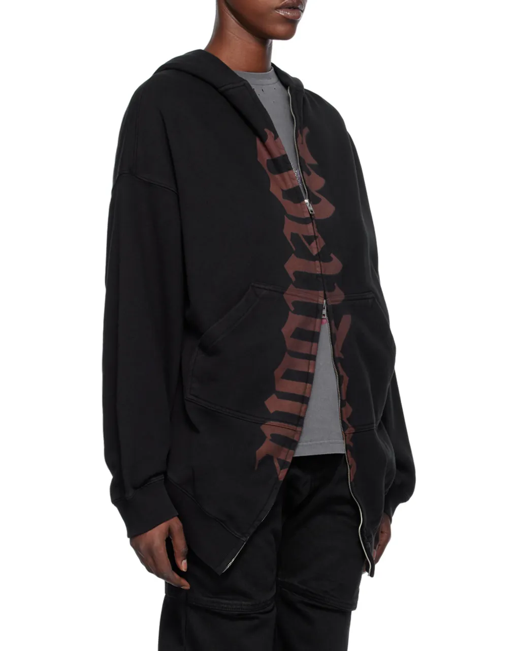 Logo-Print Zipped Hoodie
