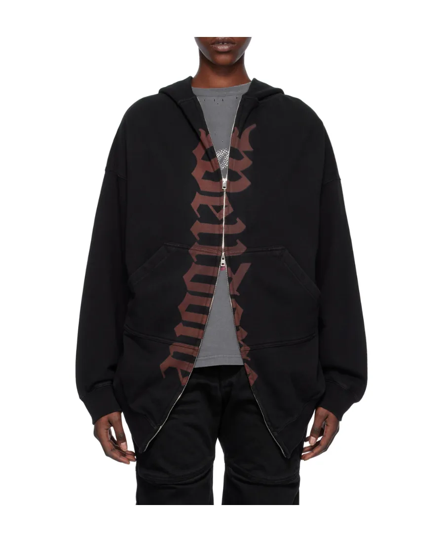 Logo-Print Zipped Hoodie