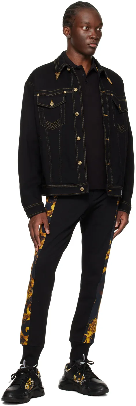 Versace Jeans Couture Logo-Embroidered Short-Sleeved Polo Shirt