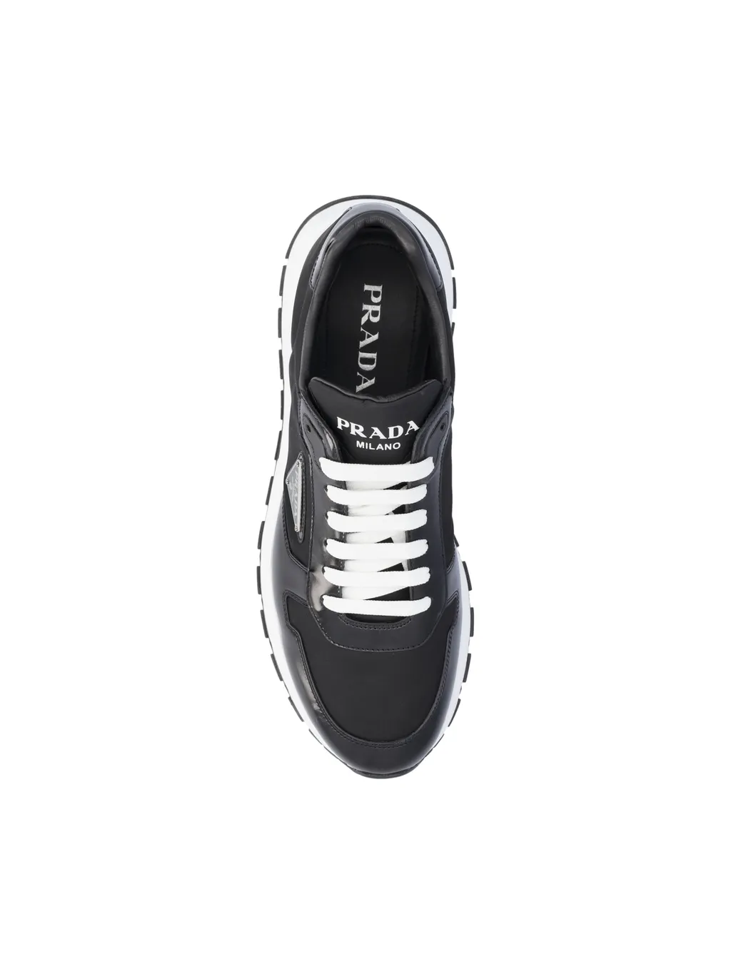 Prada Logo Plaque Low-Top Sneakers
