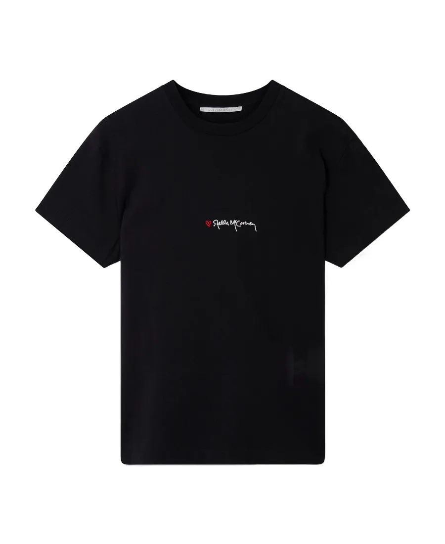 Stella Mccartney Logo Embroidered Crewneck T-Shirt