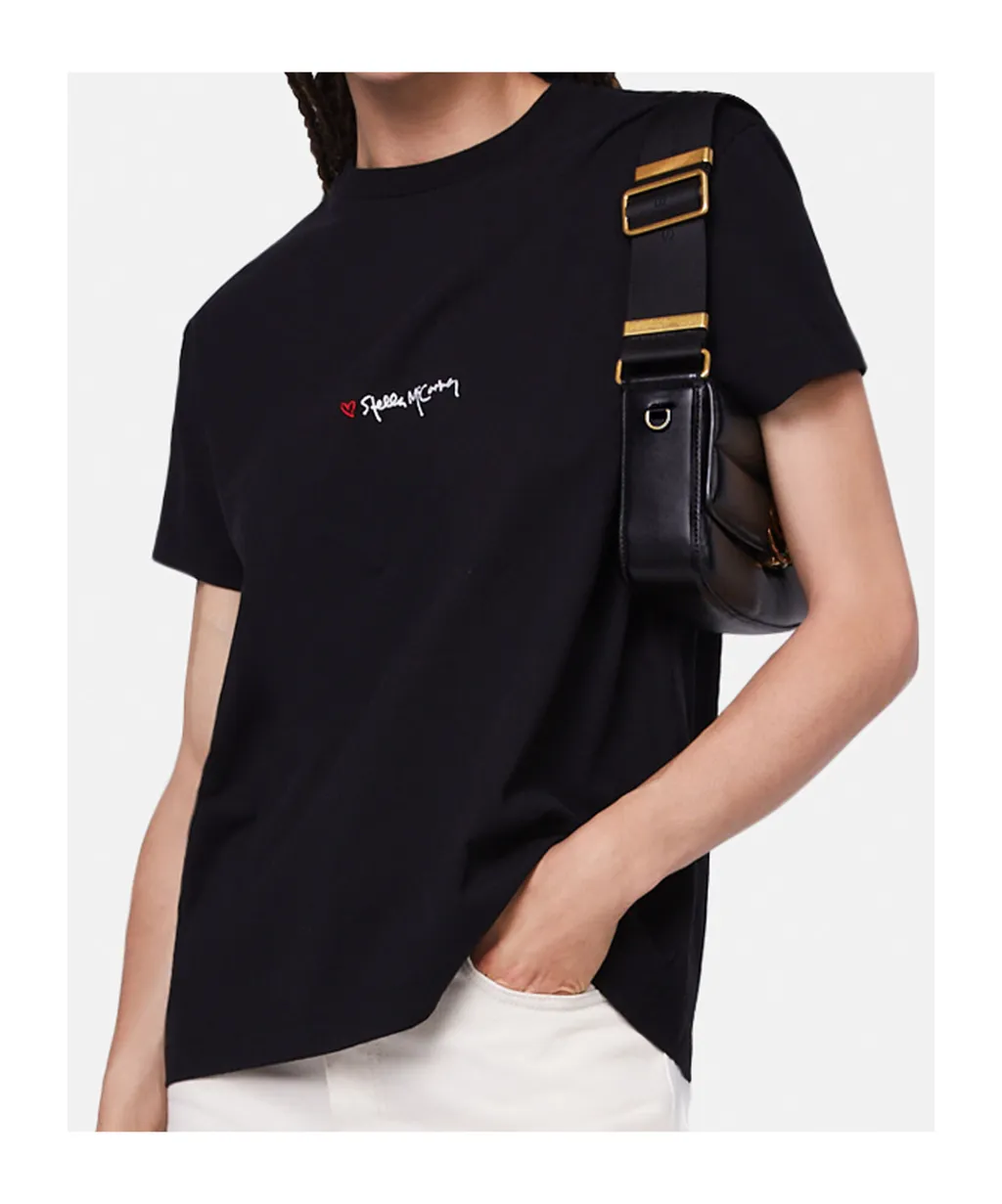 Stella Mccartney Logo Embroidered Crewneck T-Shirt