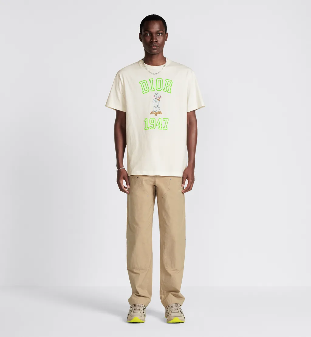 Dior Homme Logo Patch Straight Leg Pants