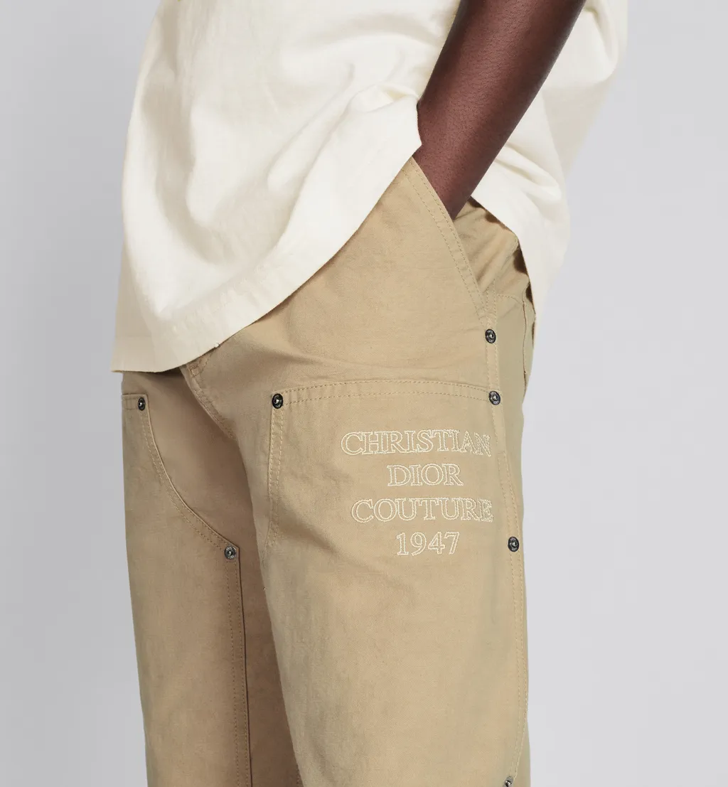 Dior Homme Logo Patch Straight Leg Pants