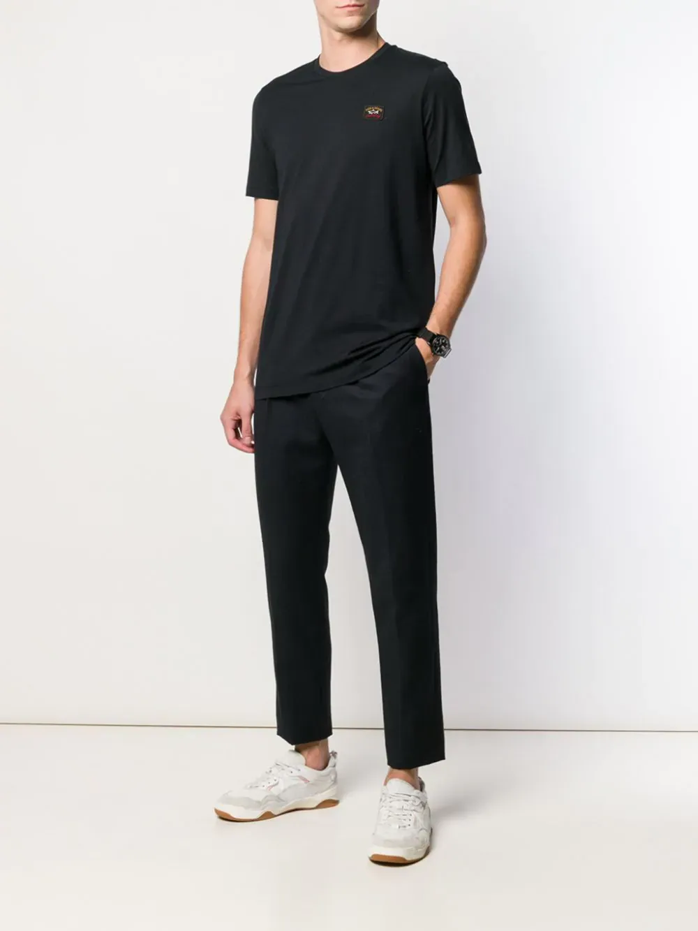 Paul & Shark Logo-Patch Round Neck T-Shirt
