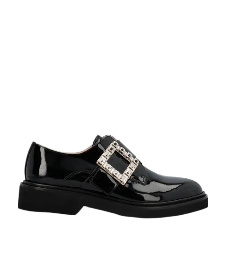 Viv' Rangers Strass Buckle Monkstraps In Fabric
