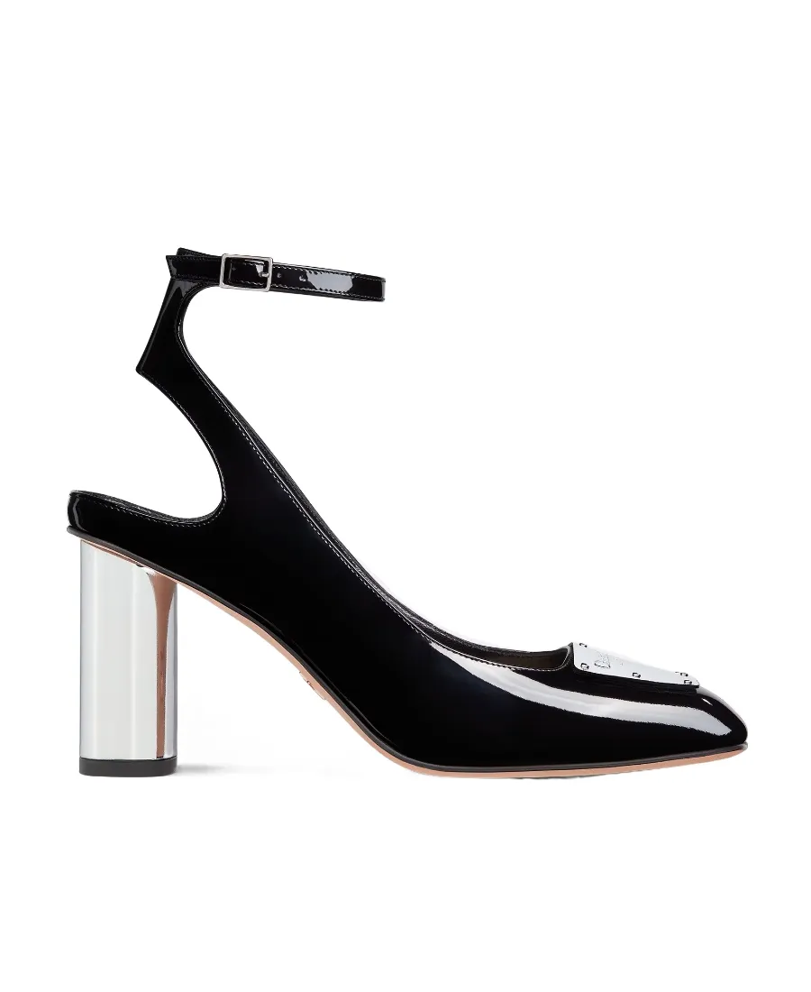 Christian Dior Buckle Detailed Square Toe Pumps