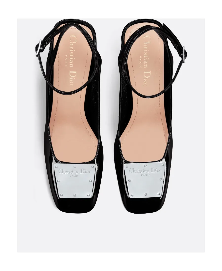 Christian Dior Buckle Detailed Square Toe Pumps