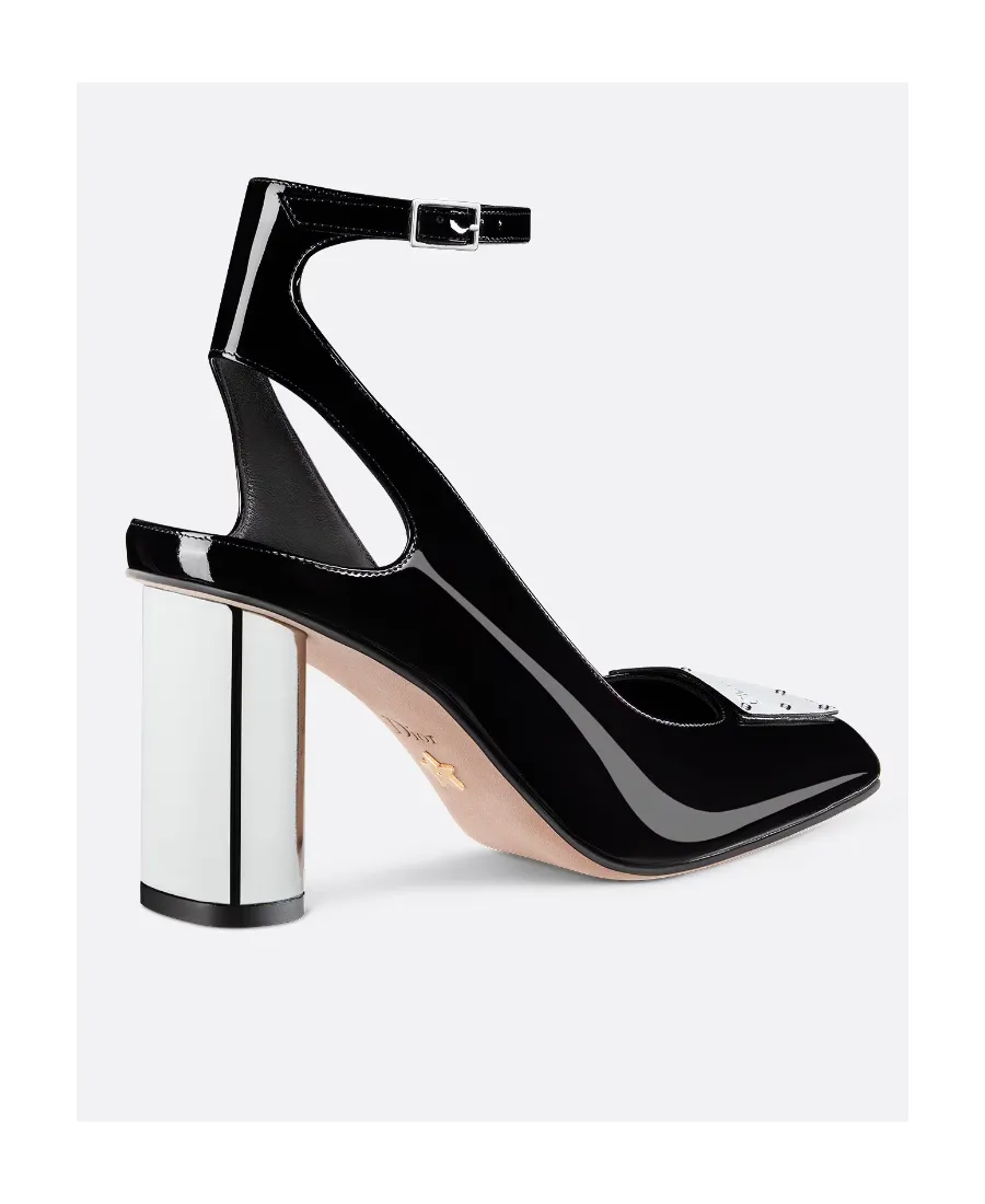 Christian Dior Buckle Detailed Square Toe Pumps