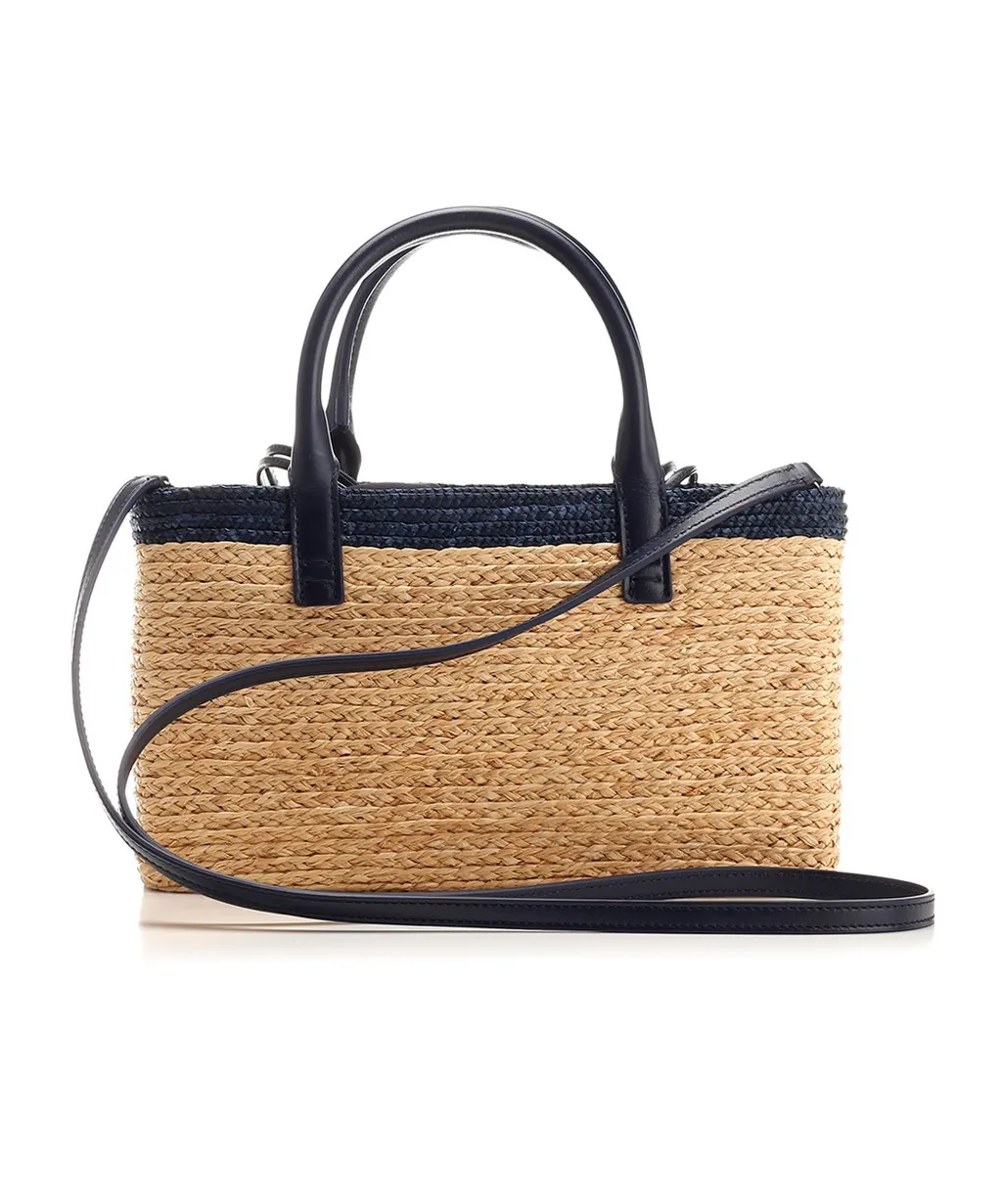 Roger Vivier Small Skate Raffia Shopping Bag