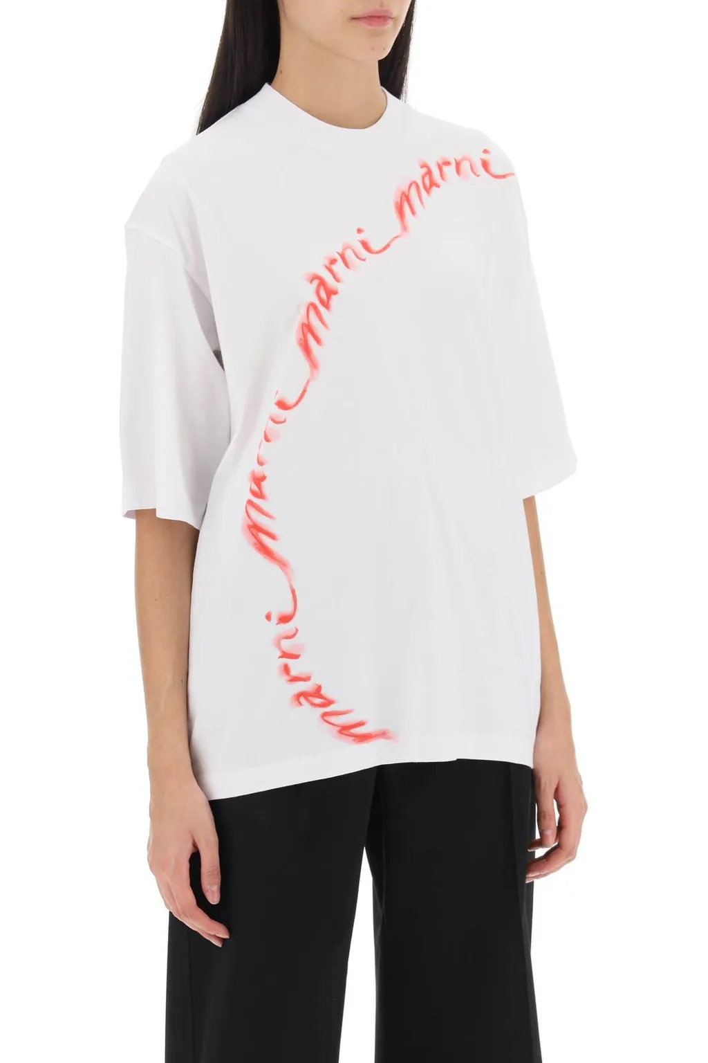 Marni Logo Printed Oversized T-Shirt