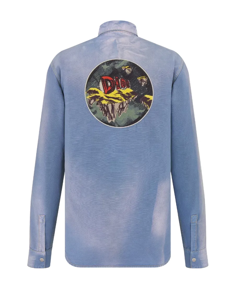 Dior Homme Buttoned Long-Sleeved Denim Shirt