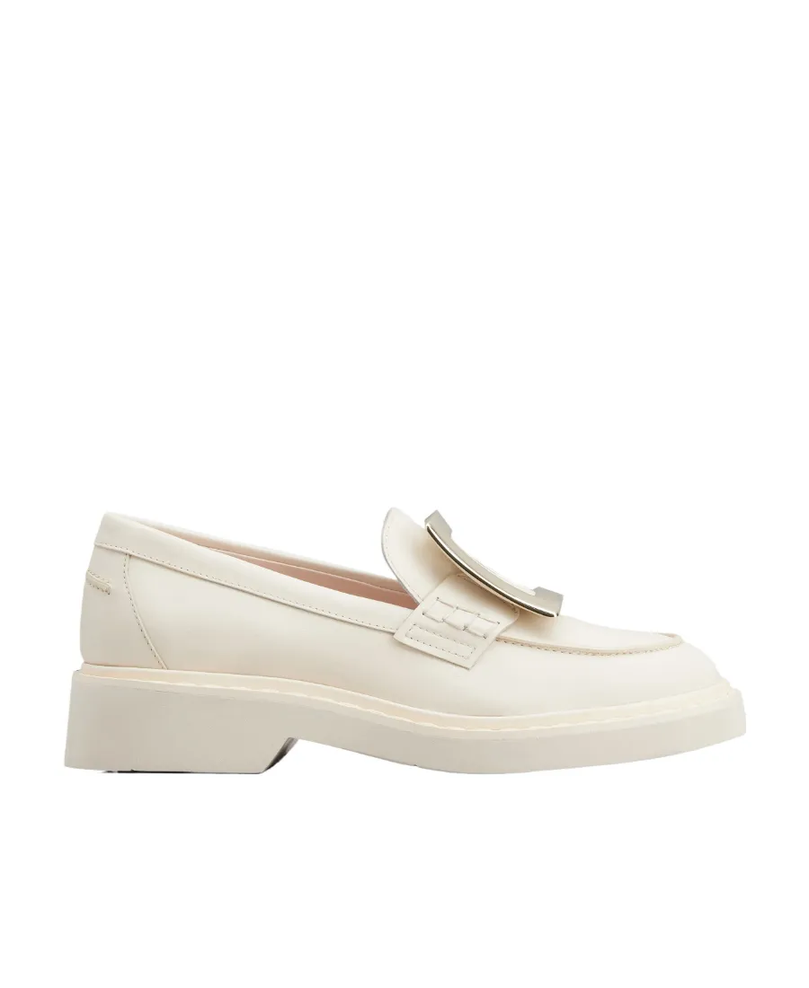 Viv' Rangers Metal Buckle Loafers In Leather