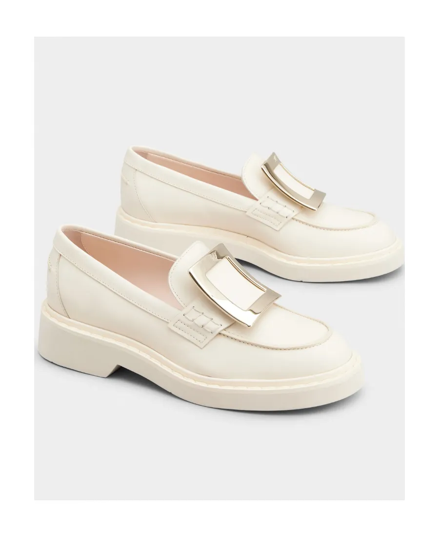 Viv' Rangers Metal Buckle Loafers In Leather