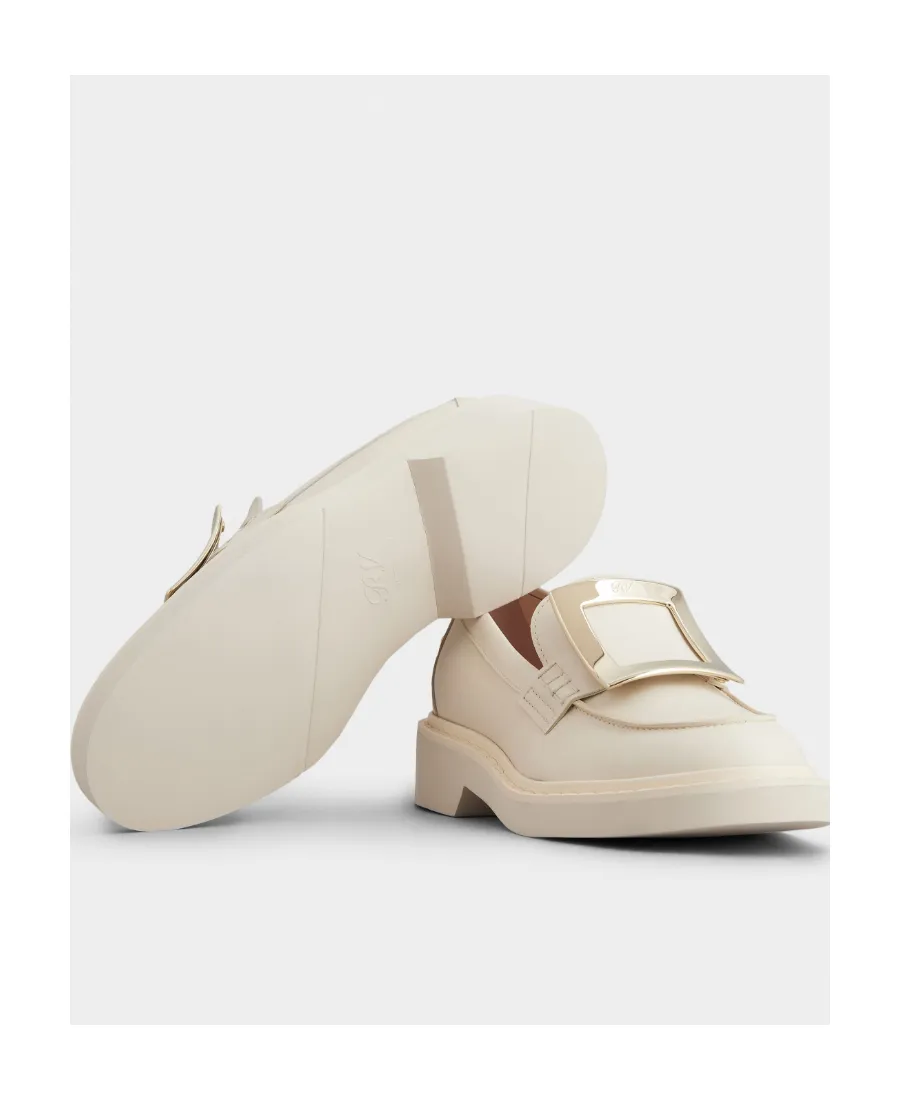 Viv' Rangers Metal Buckle Loafers In Leather