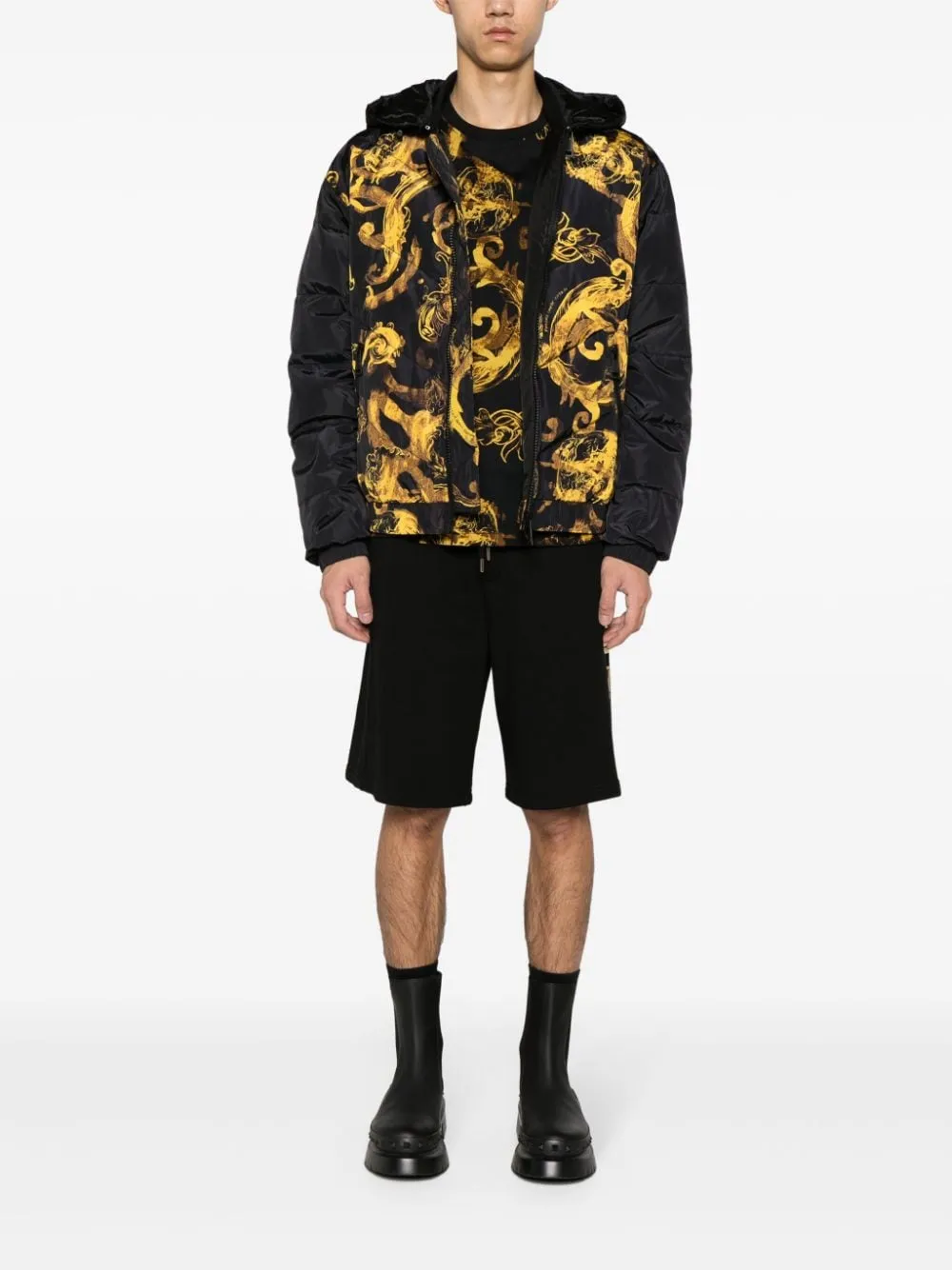 Versace Jeans Couture Baroque Printed Crewneck T-Shirt