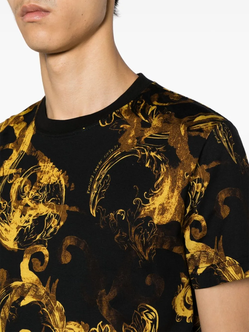 Versace Jeans Couture Baroque Printed Crewneck T-Shirt