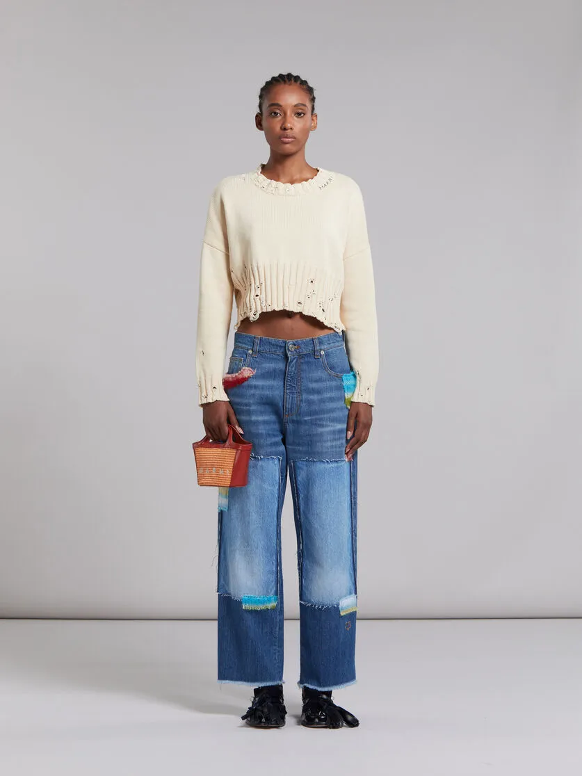 Marni Tropicalia Logo Embroidered Micro Tote Bag