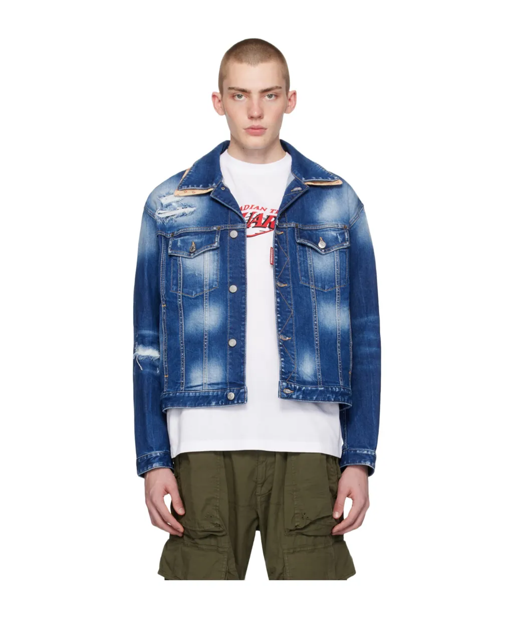 Button Front Lapel Denim Coat
