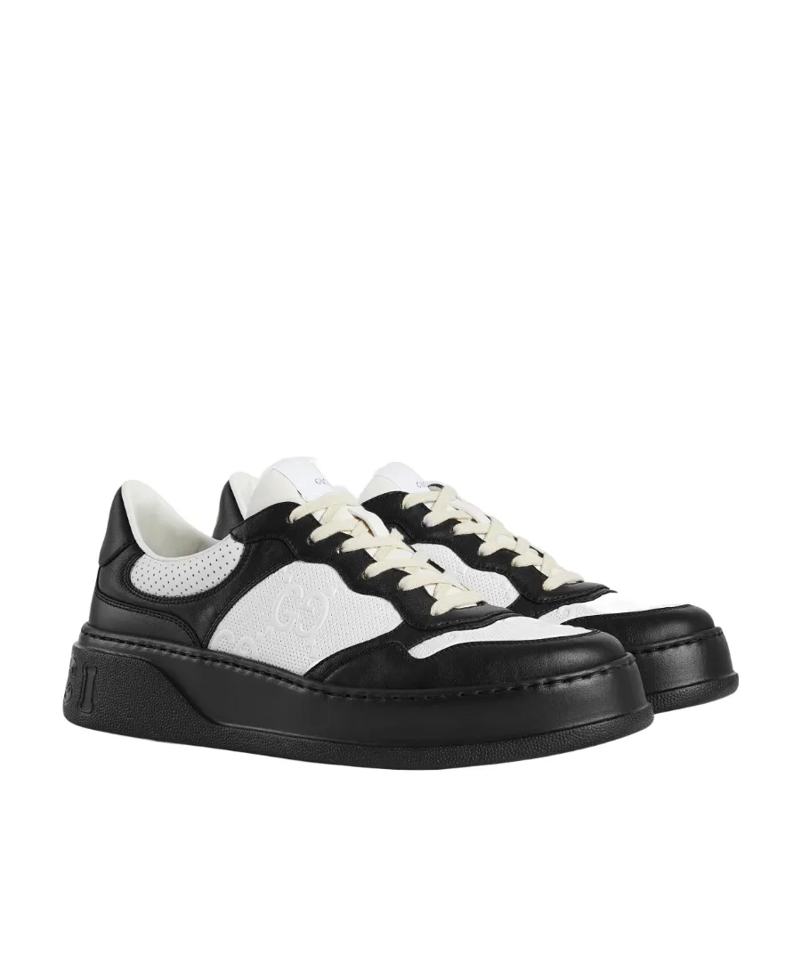Gucci Gg Embossed Lace-Up Sneakers