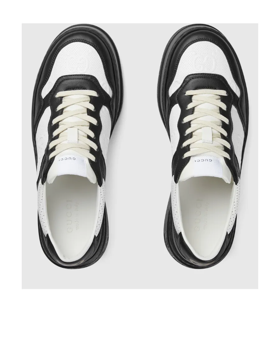 Gucci Gg Embossed Lace-Up Sneakers