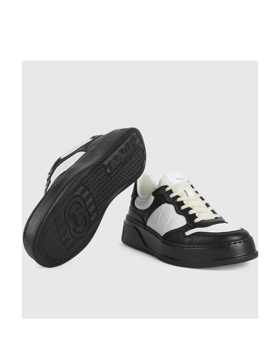 Gucci Gg Embossed Lace-Up Sneakers