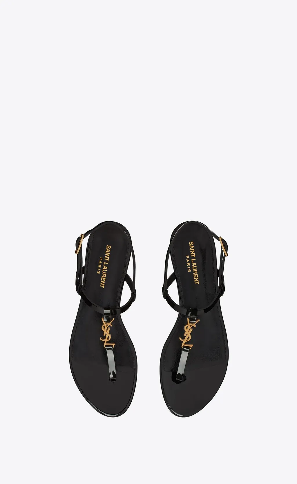 Saint Laurent Cassandra T-Strap Sandals