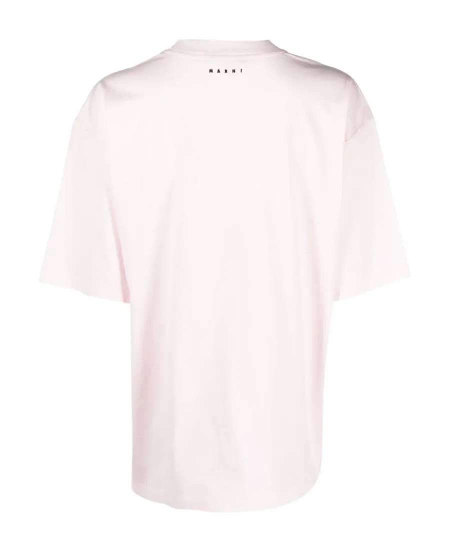 Marni Slogan Printed T Crewneck T-Shirt