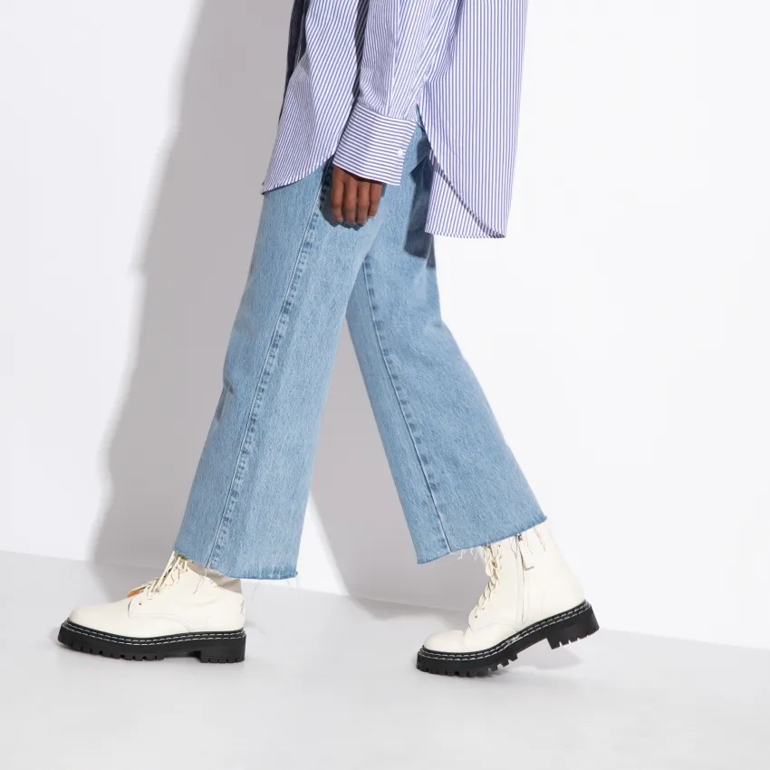 Lug Sole Strapped Ankle Boots