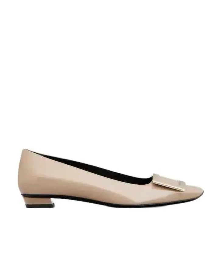 Roger Vivier Belle Buckled Ballerina Flats